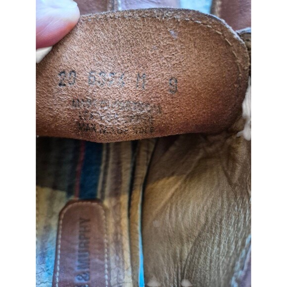 Johnston & Murphy Mens VTG 90s Y2K Leather Split Toe Oxford Shoes Cognac Sz 9 - Picture 7 of 7